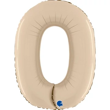 Grabo 66cm krémszínű szám lufi - 0
