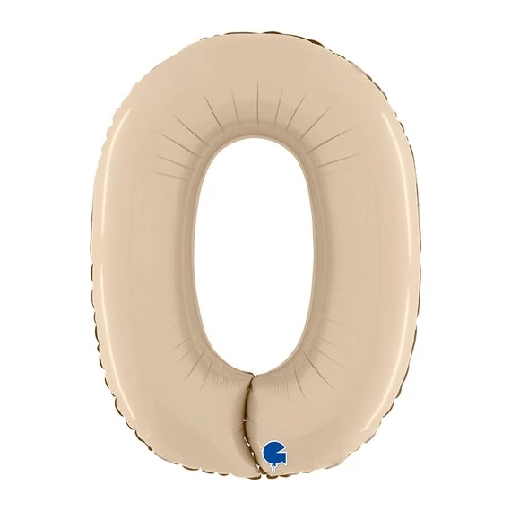 Grabo 66cm krémszínű szám lufi - 0