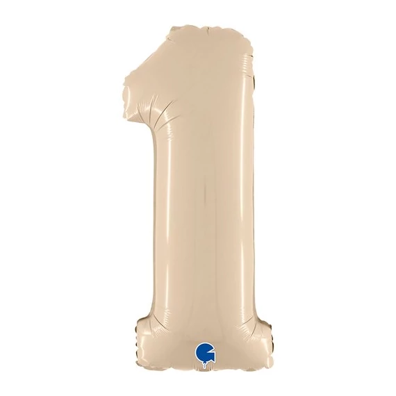 Grabo 66cm krémszínű szám lufi - 1