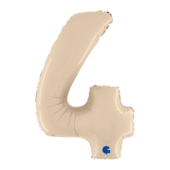 Grabo 66cm krémszínű szám lufi - 4