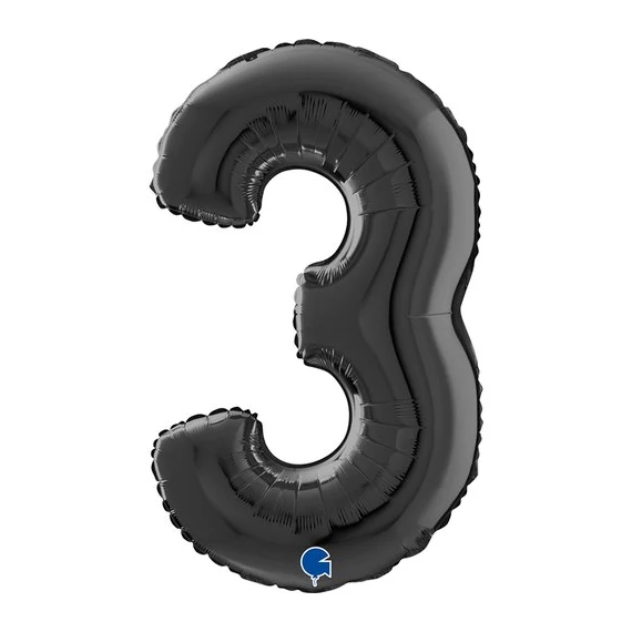 Grabo 66cm fekete szám lufi - 3