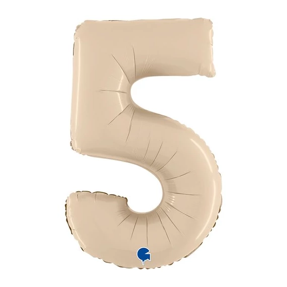 Grabo 66cm krémszínű szám lufi - 5