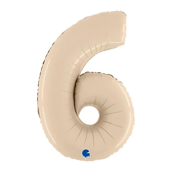 Grabo 66cm krémszínű szám lufi - 6