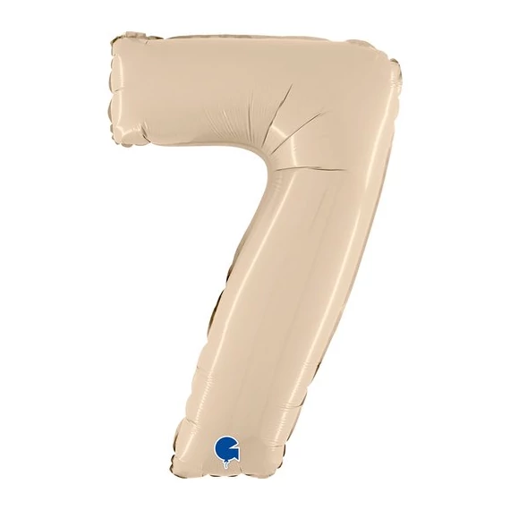 Grabo 66cm krémszínű szám lufi - 7