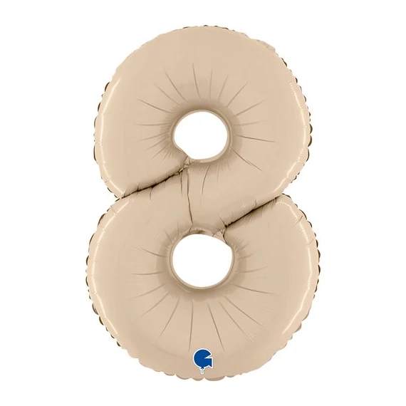 Grabo 66cm krémszínű szám lufi - 8