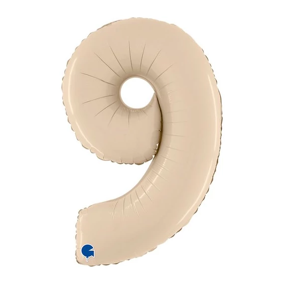 Grabo 66cm krémszínű szám lufi - 9